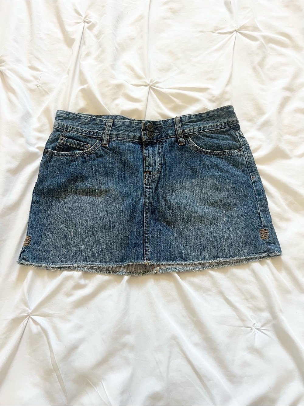 Classic Blue Denim Mini Skirt - Unbranded